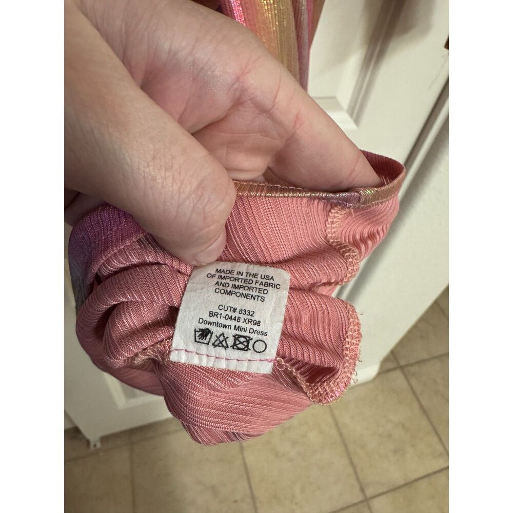 Show Me Your Mumu Downtown Rainbow Pink Tunic Mini Dress Size Small Women's - Picture 3 of 9